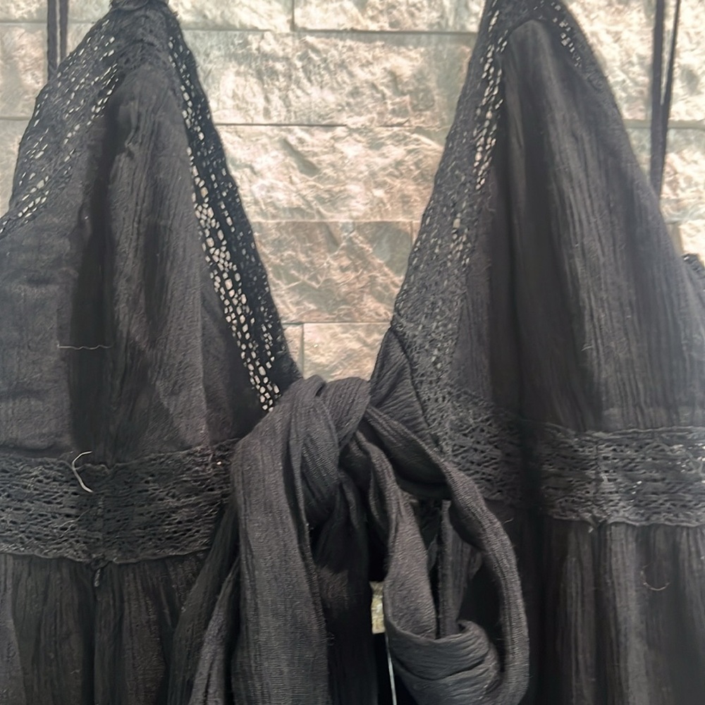 Free People Black Maxi Top Sz-S - Picture 11 of 15